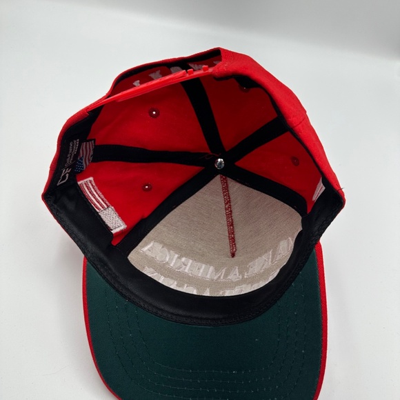Cali-Fame Trump Make America Great Again Logo Red Trucker Hat Cap One Size - Picture 5 of 8